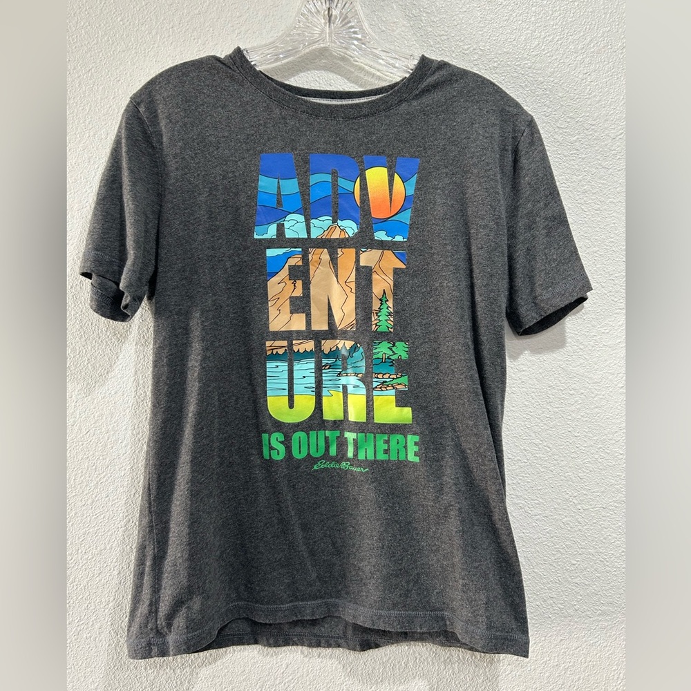 Eddie Bauer The Adventure is Out There Short Sleeve T-Shirt Kids sz XL (14/16)